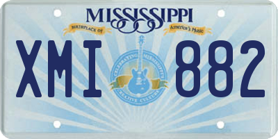 MS license plate XMI882