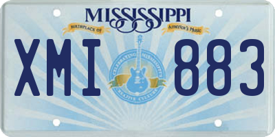 MS license plate XMI883