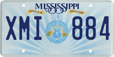 MS license plate XMI884