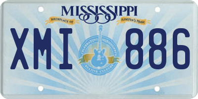 MS license plate XMI886