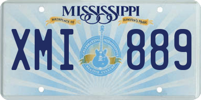 MS license plate XMI889
