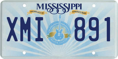 MS license plate XMI891