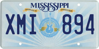 MS license plate XMI894