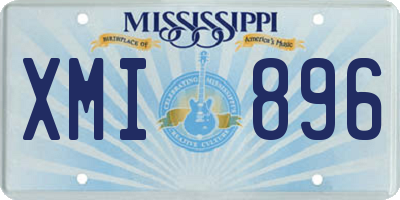 MS license plate XMI896