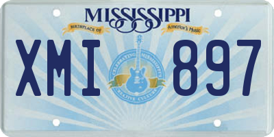 MS license plate XMI897