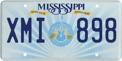 MS license plate XMI898