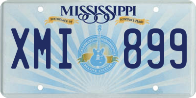 MS license plate XMI899