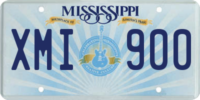MS license plate XMI900