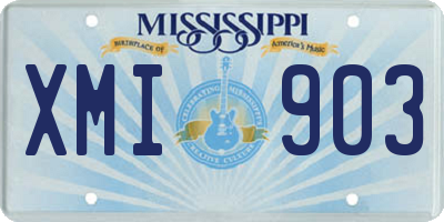MS license plate XMI903