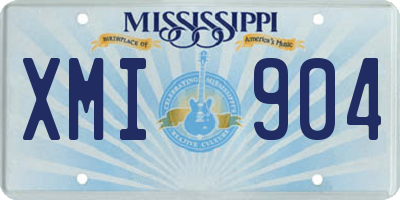 MS license plate XMI904