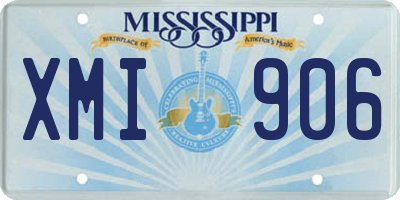 MS license plate XMI906