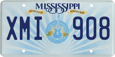 MS license plate XMI908