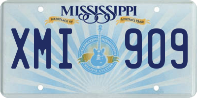 MS license plate XMI909