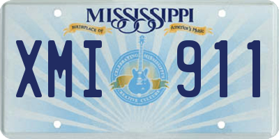 MS license plate XMI911