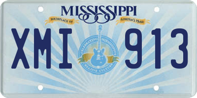 MS license plate XMI913