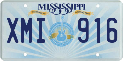 MS license plate XMI916