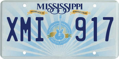 MS license plate XMI917