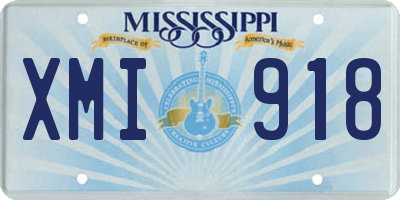 MS license plate XMI918