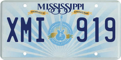 MS license plate XMI919