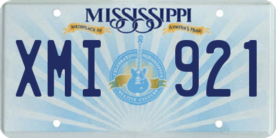 MS license plate XMI921