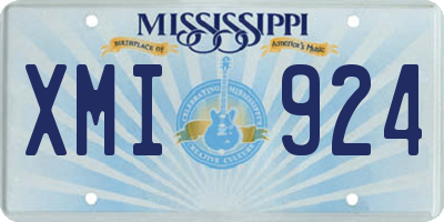 MS license plate XMI924
