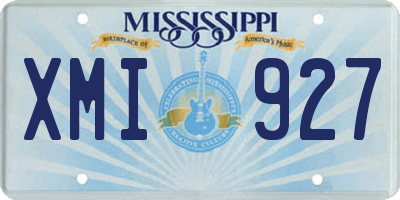 MS license plate XMI927