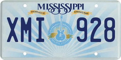 MS license plate XMI928