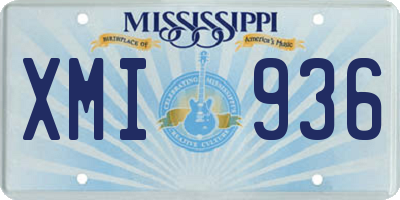 MS license plate XMI936