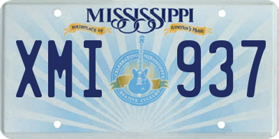 MS license plate XMI937