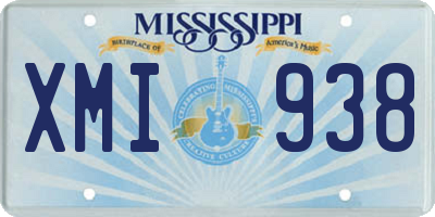 MS license plate XMI938