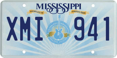 MS license plate XMI941