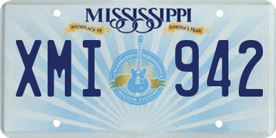 MS license plate XMI942