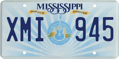 MS license plate XMI945