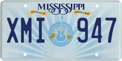 MS license plate XMI947