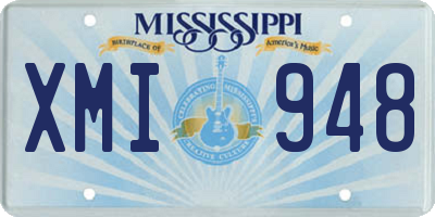 MS license plate XMI948