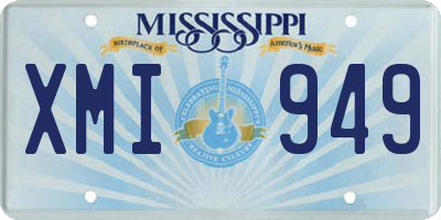 MS license plate XMI949