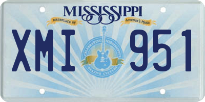 MS license plate XMI951