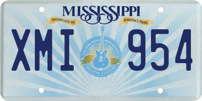 MS license plate XMI954
