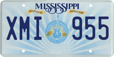 MS license plate XMI955
