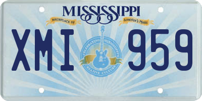 MS license plate XMI959