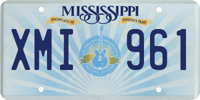 MS license plate XMI961