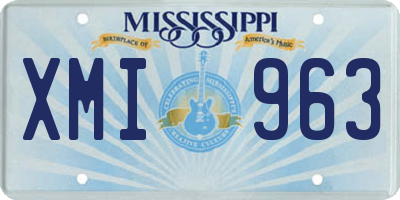 MS license plate XMI963