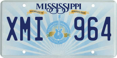 MS license plate XMI964