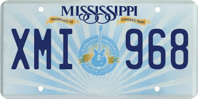 MS license plate XMI968