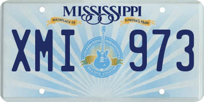 MS license plate XMI973