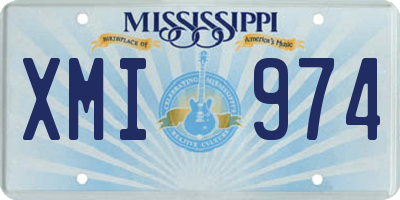 MS license plate XMI974