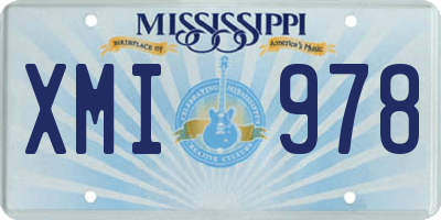 MS license plate XMI978
