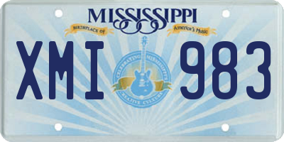 MS license plate XMI983