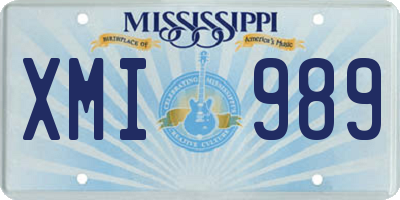 MS license plate XMI989