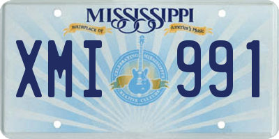 MS license plate XMI991